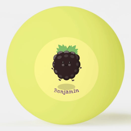 Schuif de paarse cartoon van de braam. pingpongbal (Achterkant)