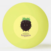 Schuif de paarse cartoon van de braam. pingpongbal (Voorkant)
