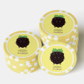 Schuif de paarse cartoon van de braam. poker chips (Opstapeling)