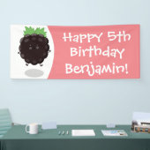 Schuif de paarse cartoon van de braam. spandoek (Beurs)