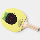 Schuif de paarse cartoon van de braam. tafeltennisbatje (Zijkant)