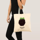 Schuif de paarse cartoon van de braam. tote bag (Voorkant (product))