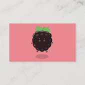 Schuif de paarse cartoon van de braam. visitekaartje (Achterkant)