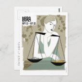 Schuif de Scales Zodiac Briefkaart (Voorkant / Achterkant)