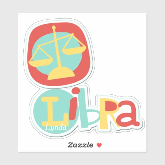 Schuif de Scales Zodiac Contour Sticker (Vel)