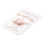 Schuif de Ship Cruise Group Girl's Roos Gold Magneet (Linkerzijde)