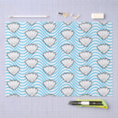 Schuif de witte en blauwe golfpatronen van de Sche Tissuepapier (Craft)