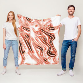 Schuif de zalm naar de rode lange golvende sporen  fleece deken