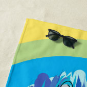 Schuif dolfijnen met een felle cartoon badhanddoek (In situ)