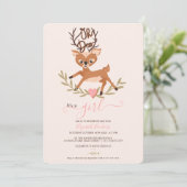 Schuif een baby shower van de witte bosgrond kaart (Staand voorkant)