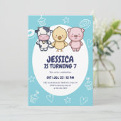 Schuif- en boerderijdieren kaart (Staand voorkant)