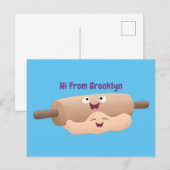 Schuif- en deegbankbakkerij voor cartoon briefkaart (Voorkant / Achterkant)