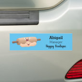 Schuif- en deegbankbakkerij voor cartoon bumpersticker (Op auto)