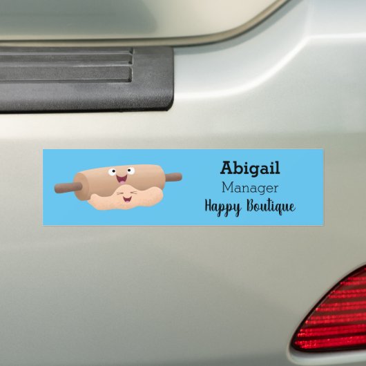 Schuif- en deegbankbakkerij voor cartoon bumpersticker (Op auto)