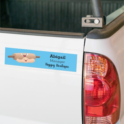 Schuif- en deegbankbakkerij voor cartoon bumpersticker (Op Truck)