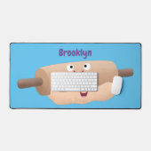 Schuif- en deegbankbakkerij voor cartoon bureaumat (Keyboard & Muis)