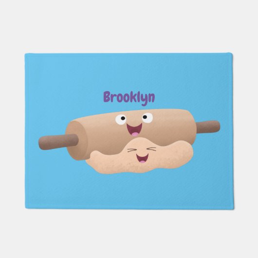 Schuif- en deegbankbakkerij voor cartoon deurmat (Voorkant)