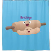 Schuif- en deegbankbakkerij voor cartoon douchegordijn (Voorkant)