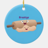 Schuif- en deegbankbakkerij voor cartoon keramisch ornament (Achterkant)