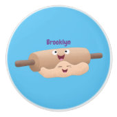 Schuif- en deegbankbakkerij voor cartoon keramische knop (Voorkant)