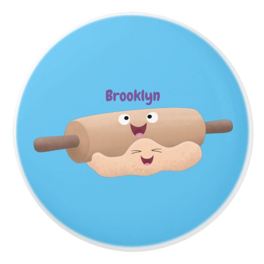 Schuif- en deegbankbakkerij voor cartoon keramische knop (Voorkant)