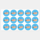 Schuif- en deegbankbakkerij voor cartoon labels (Vel)