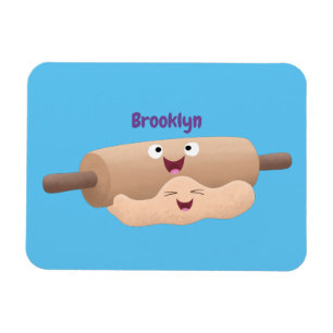 Schuif- en deegbankbakkerij voor cartoon magneet