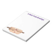 Schuif- en deegbankbakkerij voor cartoon notitieblok (Linkerzijde)