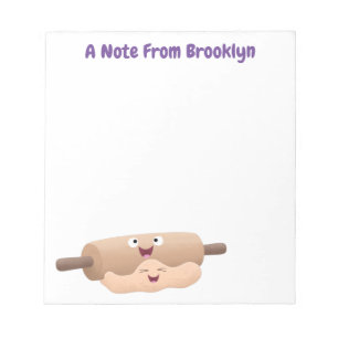 Schuif- en deegbankbakkerij voor cartoon notitieblok