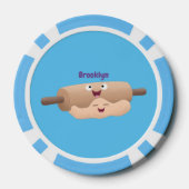 Schuif- en deegbankbakkerij voor cartoon poker chips (Achterkant)