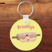 Schuif- en deegbankbakkerij voor cartoon sleutelhanger (Voorkant)