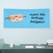 Schuif- en deegbankbakkerij voor cartoon spandoek (Beurs)