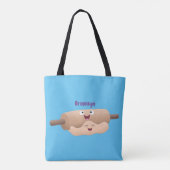 Schuif- en deegbankbakkerij voor cartoon tote bag (Achterkant)