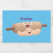 Schuif- en deegbankbakkerij voor cartoon voedselcontainer etiket (Enkel label)