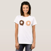 Schuif en grappige twee donuts donuts maken t-shir t-shirt (Voorkant volledig)