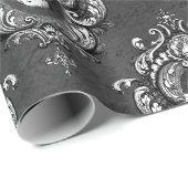 Schuif en grijze Gothic Cadeaupapier (Rol Hoek)