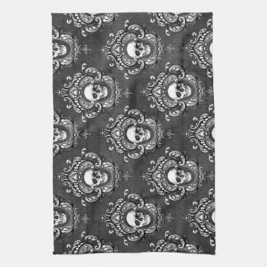 Schuif en grijze Gothic Theedoek (Verticaal)