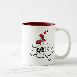 Schuif en hart tweekleurige koffiemok