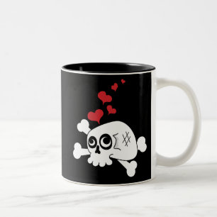 Schuif en hart tweekleurige koffiemok