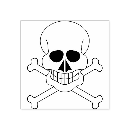 Schuif en kruisbeenderen 4 kunststempel rubberstempel (Afrduk)