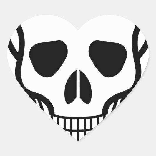 Schuif- en kruisbeenderen hart sticker (Voorkant)