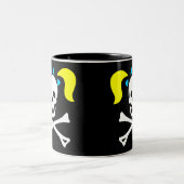 Schuif- en kruisbeenderen met bigtails tweekleurige koffiemok (Center)