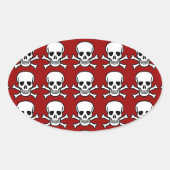 Schuif- en kruisbeenderen ovale sticker (Voorkant)