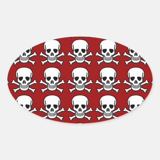 Schuif- en kruisbeenderen ovale sticker (Voorkant)