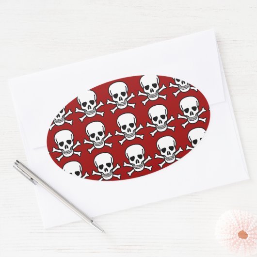 Schuif- en kruisbeenderen ovale sticker (Envelop)