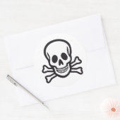 Schuif en kruisbeenderen ronde sticker (Envelop)