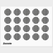 Schuif- en kruisbeenderen ronde sticker (Vel)