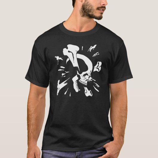 Schuif en kruisbeenderen t-shirt (Voorkant)