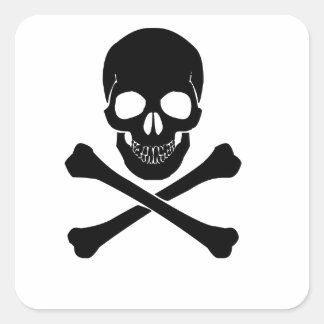 Schuif- en kruisbeenderen vierkante sticker