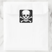 Schuif- en kruisbeenderen vierkante sticker (Tas)